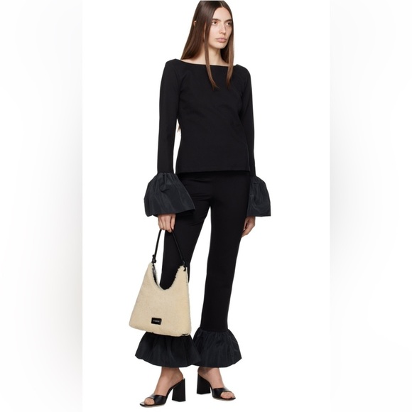 Staud Black Presley Trousers - Picture 1 of 7